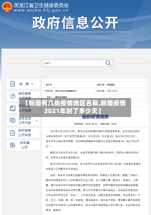 【新疆有几类疫情地区名称,新疆疫情2021年封了多少天】-第2张图片