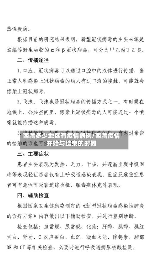  *** 多少地区有疫情病例/ *** 疫情开始与结束的时间