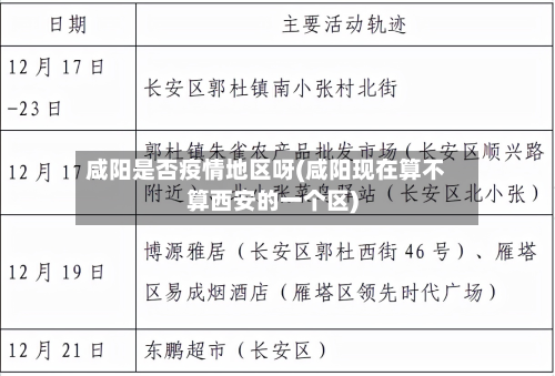咸阳是否疫情地区呀(咸阳现在算不算西安的一个区)-第3张图片
