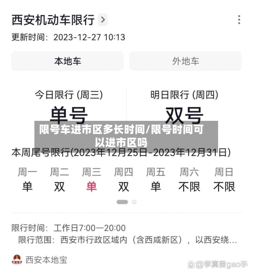 限号车进市区多长时间/限号时间可以进市区吗-第1张图片