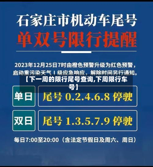 【下一周的限行尾号查询,下周限行车号】-第1张图片