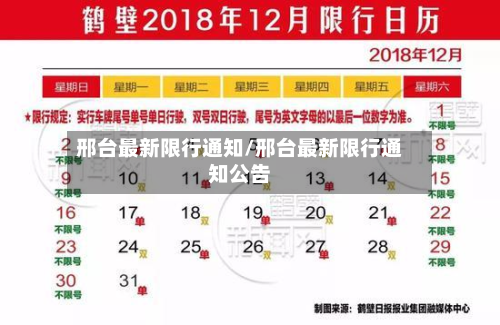邢台最新限行通知/邢台最新限行通知公告-第1张图片
