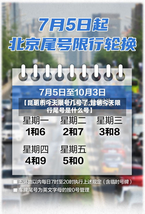 【昆明市今天限号几号了,昆明今天限行尾号是什么号】-第1张图片