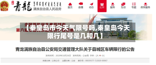 【秦皇岛市今天气限号吗,秦皇岛今天限行尾号是几和几】-第1张图片