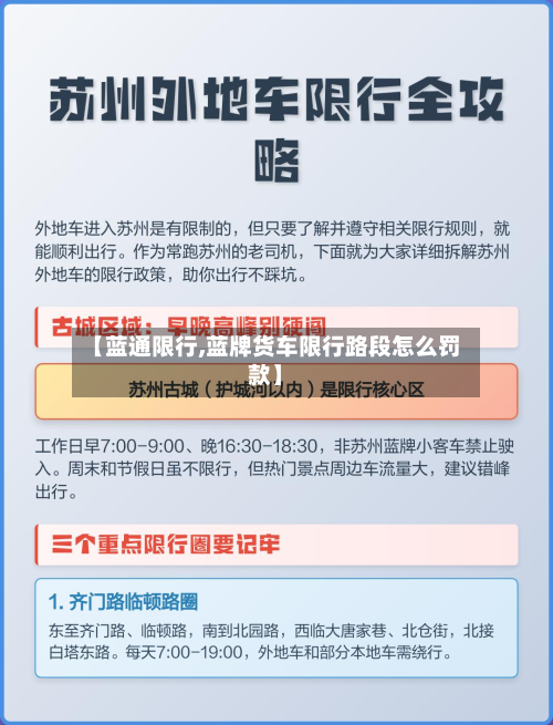 【蓝通限行,蓝牌货车限行路段怎么罚款】-第1张图片