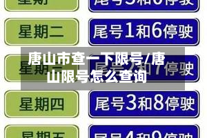 唐山市查一下限号/唐山限号怎么查询-第1张图片
