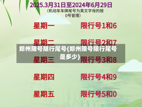 郑州限号限行尾号(郑州限号限行尾号是多少)-第1张图片