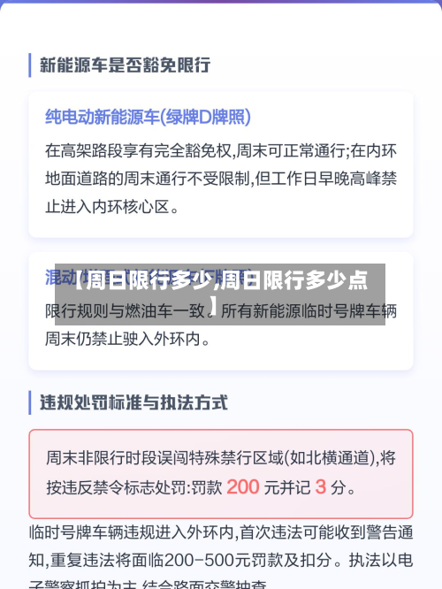 【周日限行多少,周日限行多少点】-第1张图片