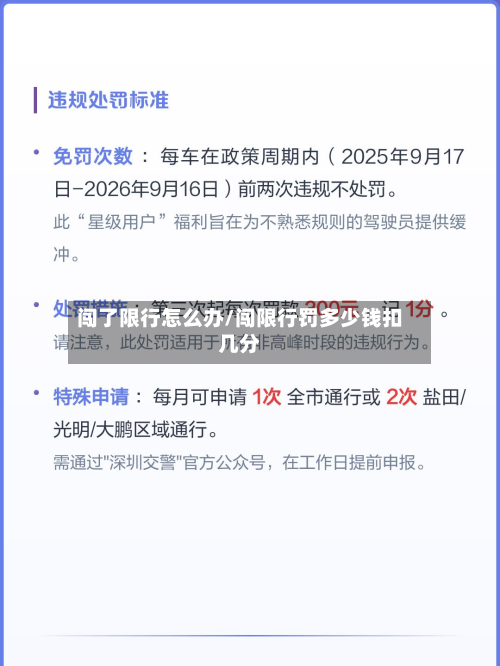 闯了限行怎么办/闯限行罚多少钱扣几分-第1张图片