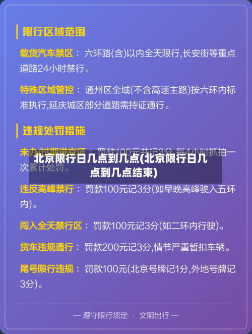 北京限行日几点到几点(北京限行日几点到几点结束)-第1张图片