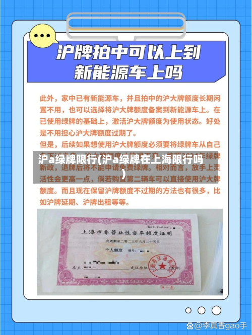 沪a绿牌限行(沪a绿牌在上海限行吗)-第1张图片