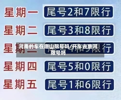 河南的车在唐山限号吗/开车去唐河限号吗-第1张图片