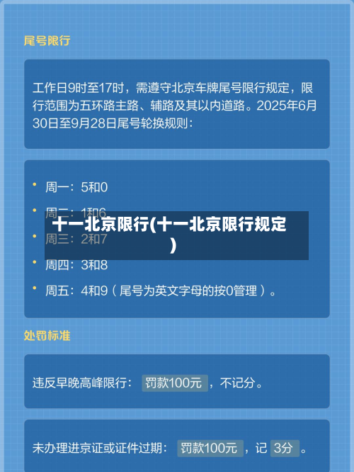十一北京限行(十一北京限行规定)-第1张图片