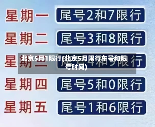 北京5月1限行(北京5月限行车号和限号时间)-第1张图片
