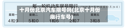 十月份北京汽车限号吗(北京十月份限行车号)-第1张图片