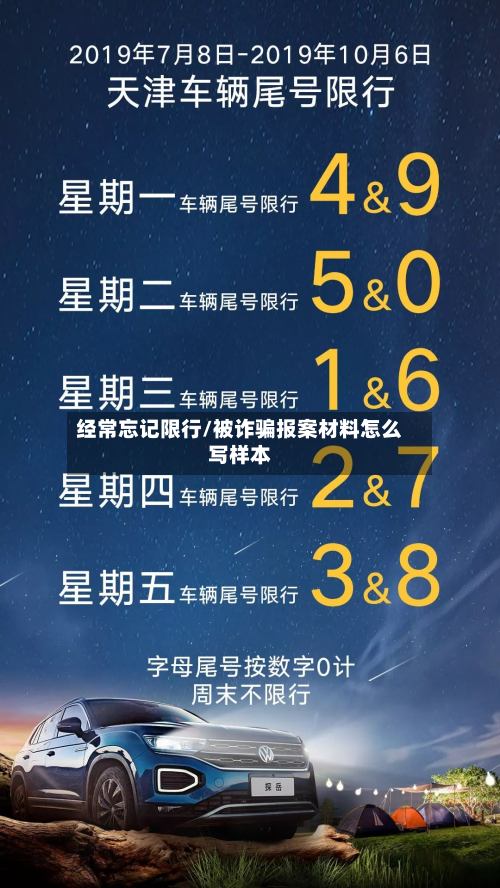 经常忘记限行/被诈骗报案材料怎么写样本-第1张图片