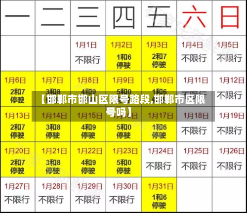 【邯郸市邯山区限号路段,邯郸市区限号吗】-第1张图片