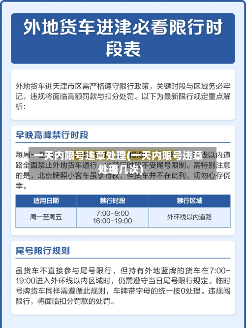 一天内限号违章处理(一天内限号违章处理几次)-第1张图片