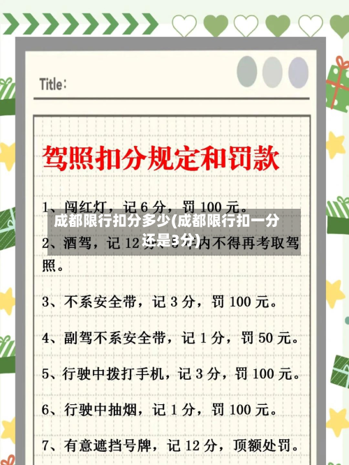 成都限行扣分多少(成都限行扣一分还是3分)-第1张图片
