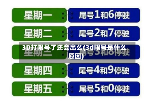 3D打限号了还会出么(3d限号是什么原因)-第1张图片
