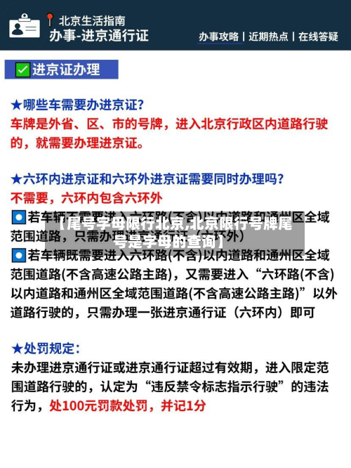 【尾号字母限行北京,北京限行号牌尾号是字母的查询】-第1张图片