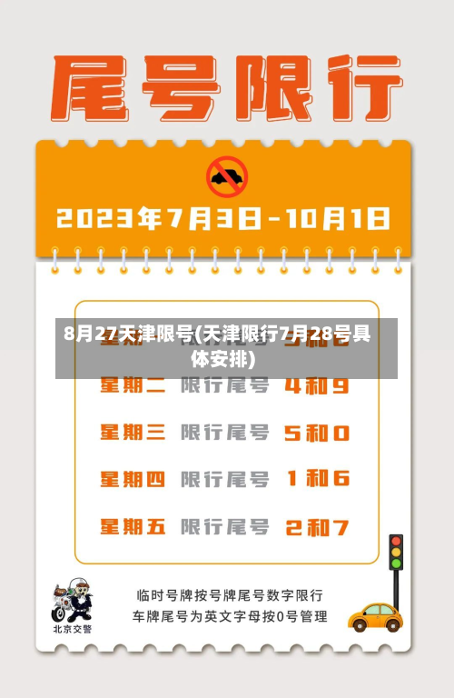 8月27天津限号(天津限行7月28号具体安排)-第1张图片