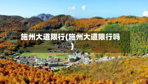 施州大道限行(施州大道限行吗)-第1张图片
