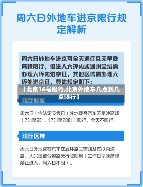 【北京16号限行,北京外地车几点到几点限行】-第1张图片