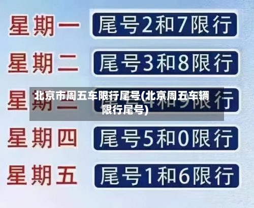 北京市周五车限行尾号(北京周五车辆限行尾号)-第1张图片