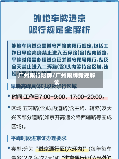广州限行限牌/广州限牌新规解读-第1张图片
