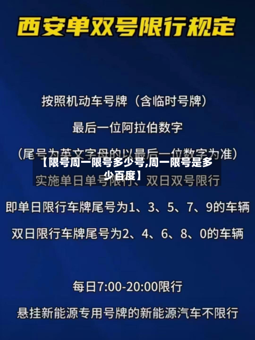 【限号周一限号多少号,周一限号是多少百度】-第1张图片