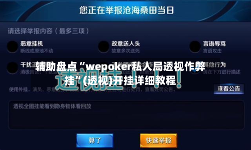辅助盘点“wepoker私人局透视作弊挂”(透视)开挂详细教程-第3张图片