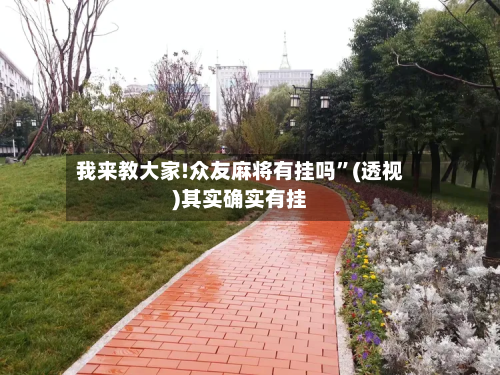 我来教大家!众友麻将有挂吗	”(透视)其实确实有挂-第2张图片