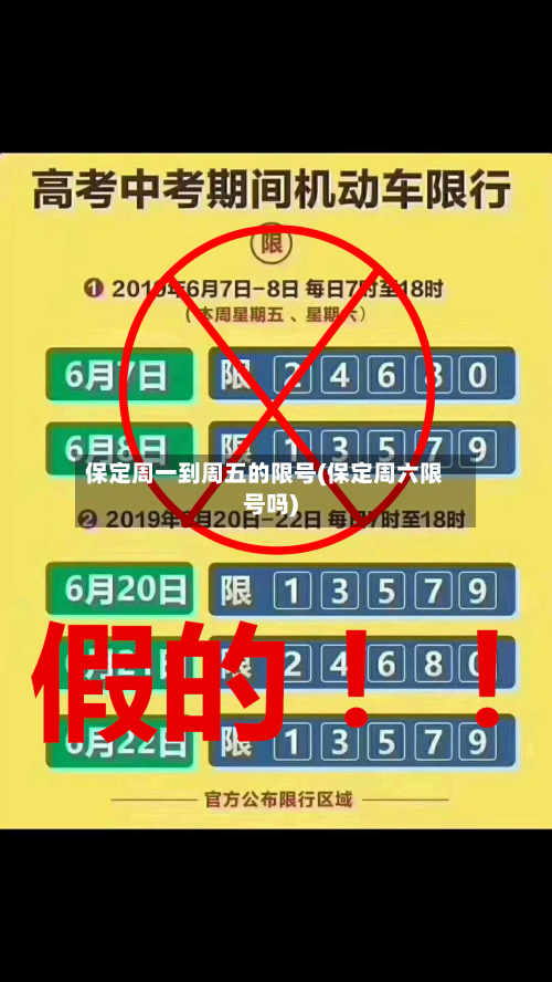 保定周一到周五的限号(保定周六限号吗)-第1张图片