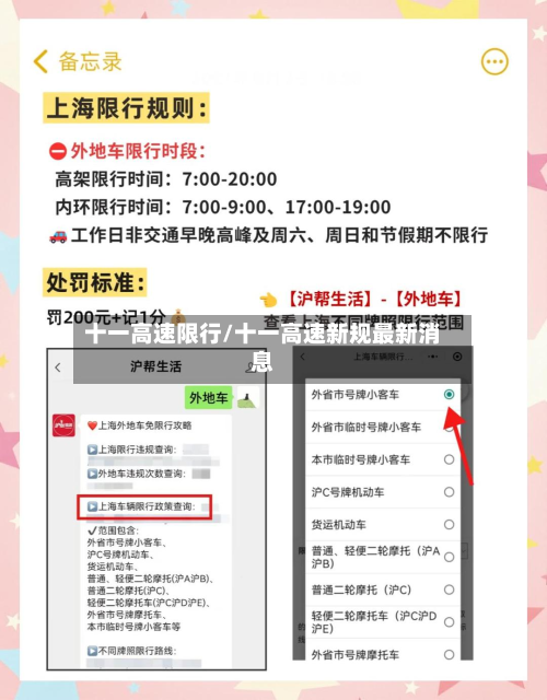 十一高速限行/十一高速新规最新消息-第1张图片