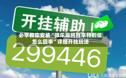 必学教你安装“微乐麻将胜率特别低怎么回事	”详细开挂玩法-第3张图片