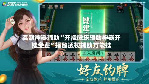 实测神器辅助“开挂微乐辅助神器开挂免费”揭秘透视辅助万能挂-第2张图片