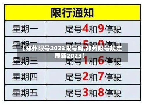 【郑州限号2023限号吗,郑州限号规定最新2023】-第1张图片