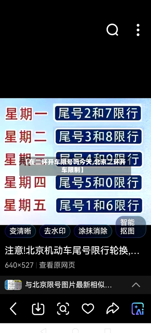 【在二环开车限号吗今天,北京二环开车限制】-第1张图片