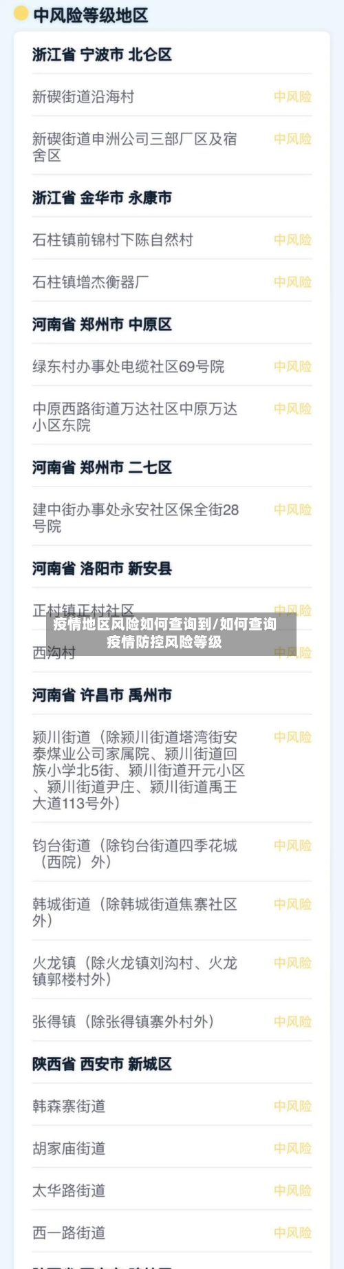 疫情地区风险如何查询到/如何查询疫情防控风险等级-第1张图片