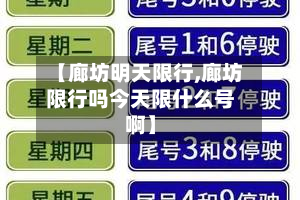 【廊坊明天限行,廊坊限行吗今天限什么号啊】-第1张图片