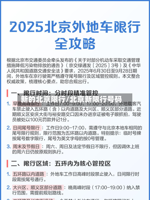 新的北京限行/北京新限行号码-第1张图片