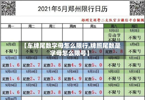 【车牌尾数字母怎么限行,牌照尾数是字母怎么限号】-第1张图片