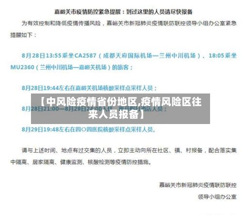 【中风险疫情省份地区,疫情风险区往来人员报备】-第1张图片