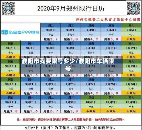 濮阳市我要限号多少/濮阳市车辆限号-第1张图片