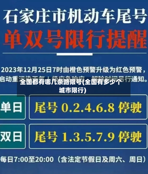 全国都有哪几条路限号(全国有多少个城市限行)-第1张图片