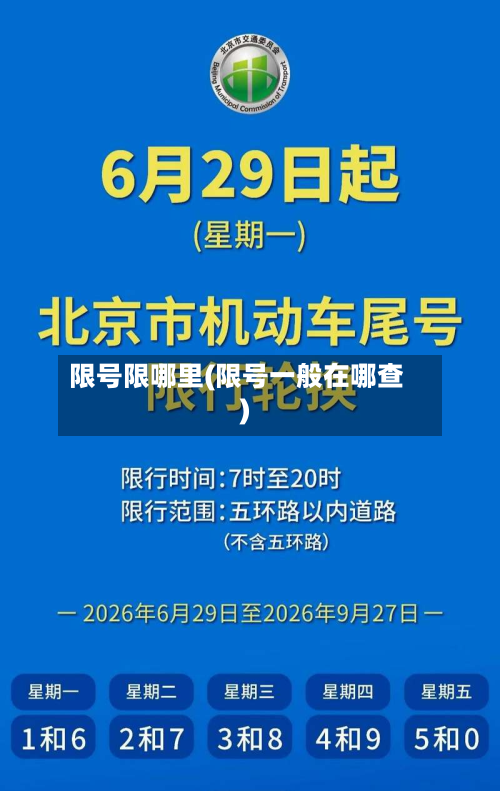 限号限哪里(限号一般在哪查)-第1张图片