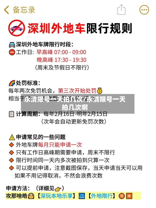 永清限号一天拍几次/永清限号一天拍几次啊-第1张图片