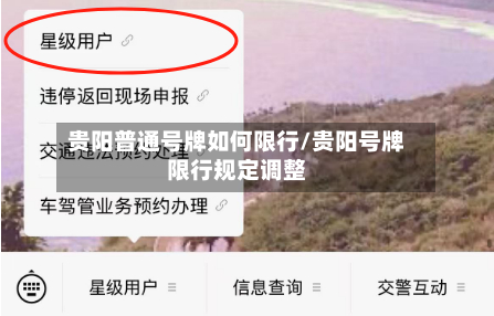 贵阳普通号牌如何限行/贵阳号牌限行规定调整-第1张图片