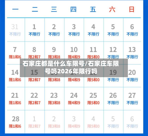 石家庄都是什么车限号/石家庄车限号吗2026年限行吗-第1张图片